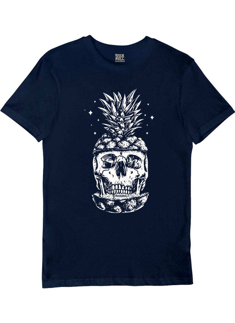 Pineapple Head Navy Blue Short Sleeve Men's T-Shirt