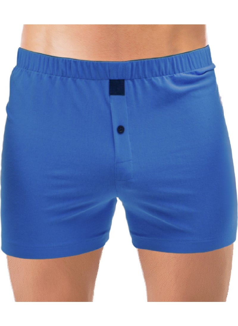 Thedon Saks Blue Color Jersey Combed Cotton Knitted Boxer