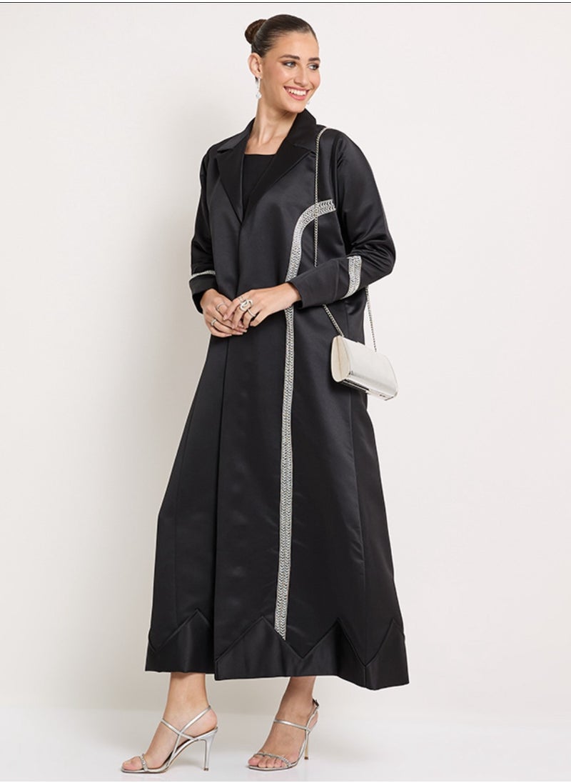 Royal Abaya with Embroidery Jacket style