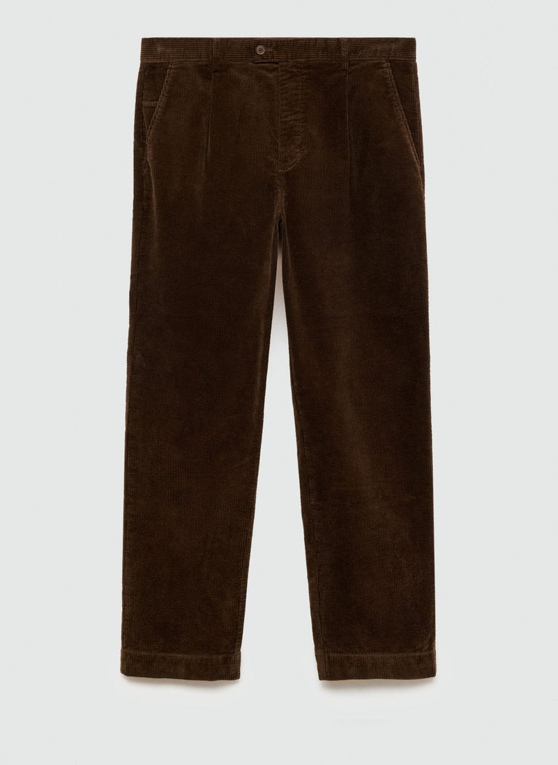 Corduroy Straight Fit Pants