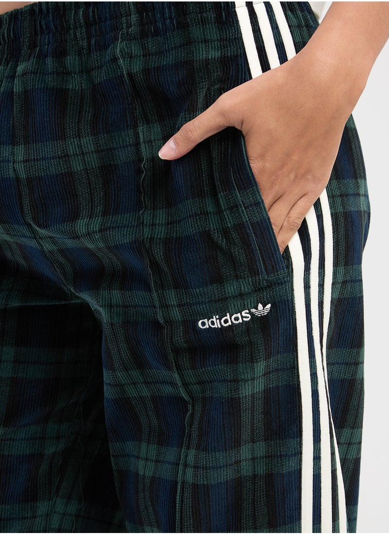 Corduroy Tartan Pants