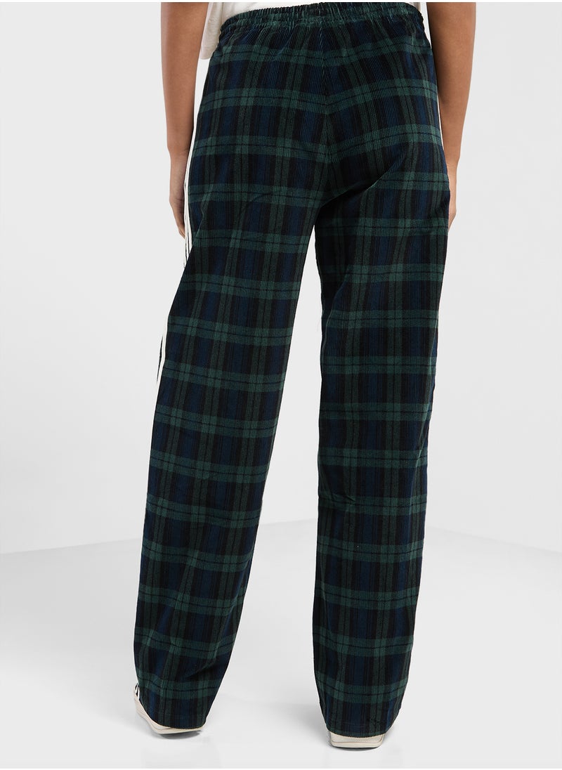 Corduroy Tartan Pants