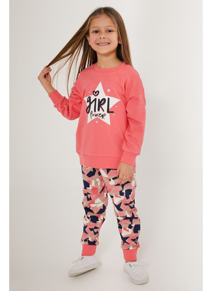 Girl Powers Pink Girls' Tracksuit Set