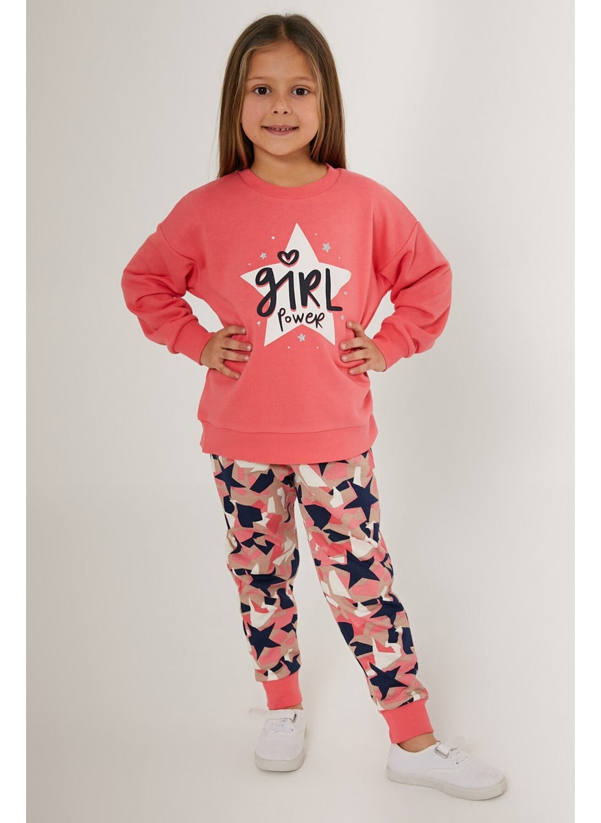 Girl Powers Pink Girls' Tracksuit Set