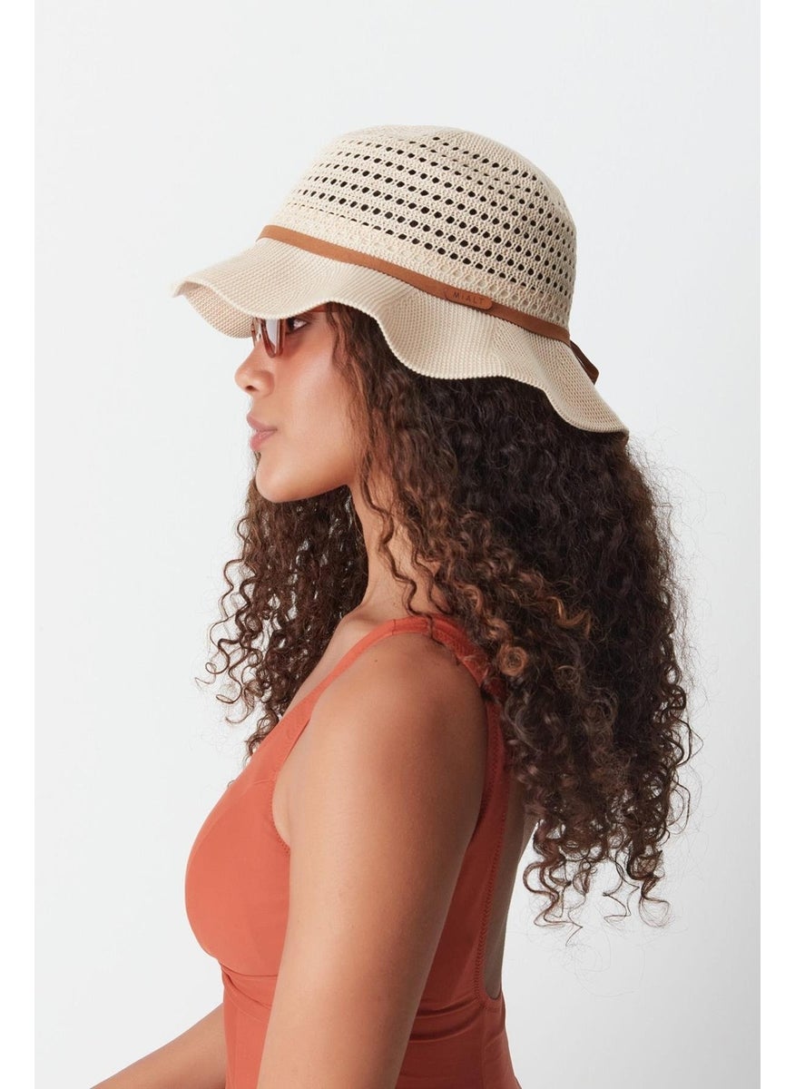 Mercerized Beach Hat T24740-17 Medium Beige