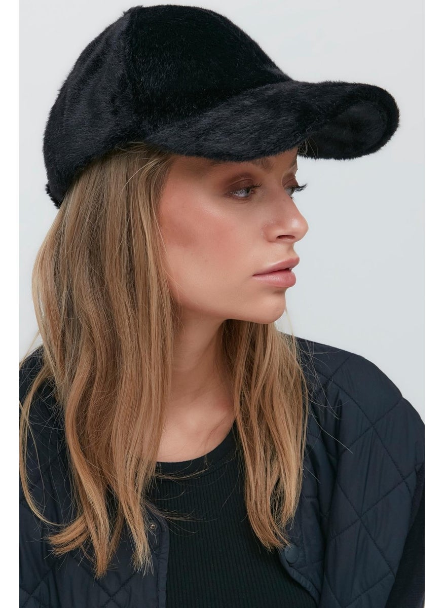 Plush Brim Hat 8008 Black