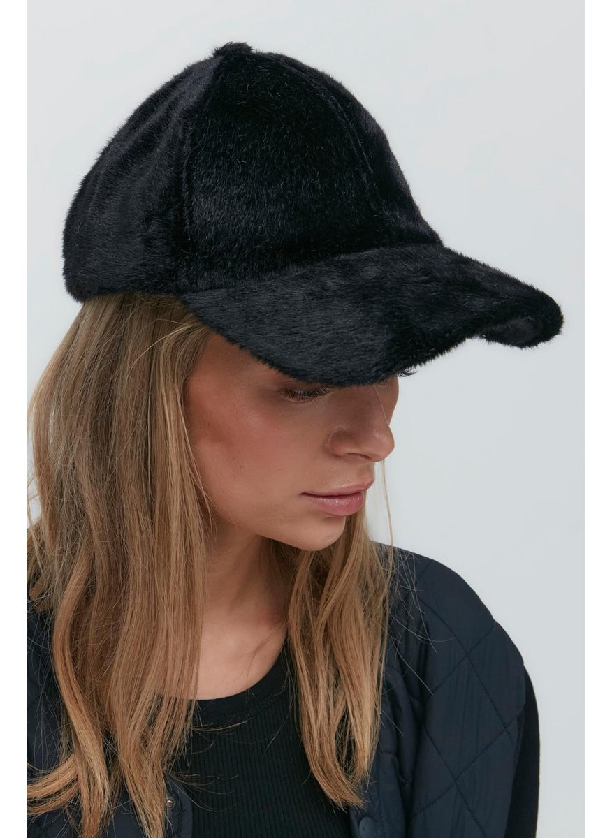 Plush Brim Hat 8008 Black