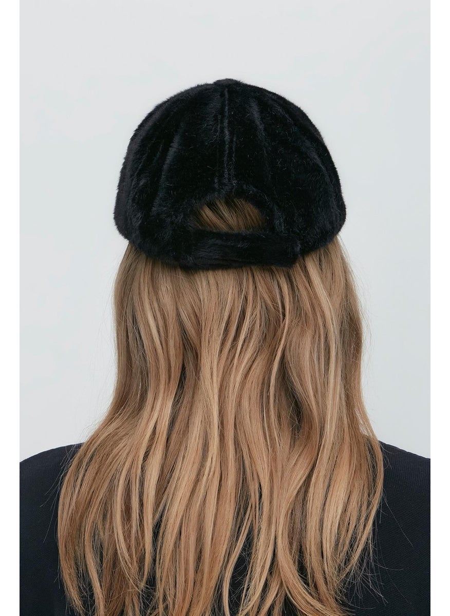 Plush Brim Hat 8008 Black