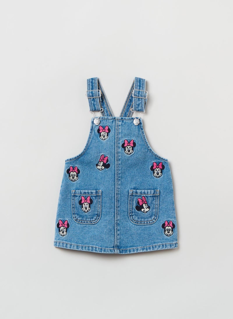 Pinafore with Minnie Mouse embroidery