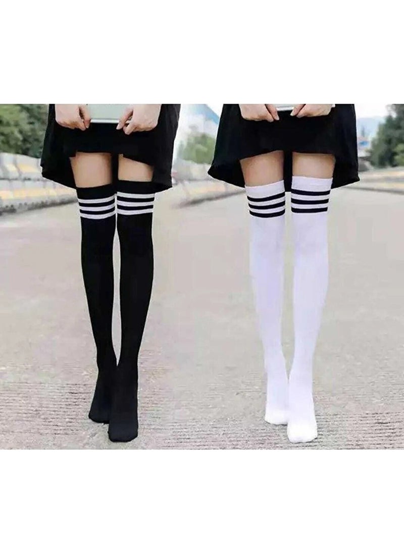 Cotton Above Knee Gothic Socks 2 Colors