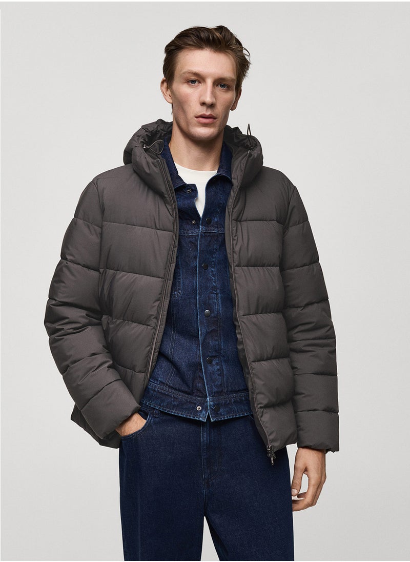 Anorak Turin Quilted Zip Through Jacket