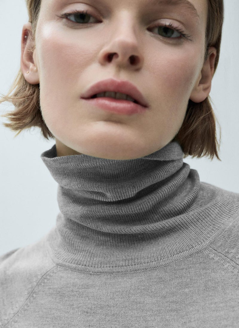 Fine-Knit Turtleneck Sweater