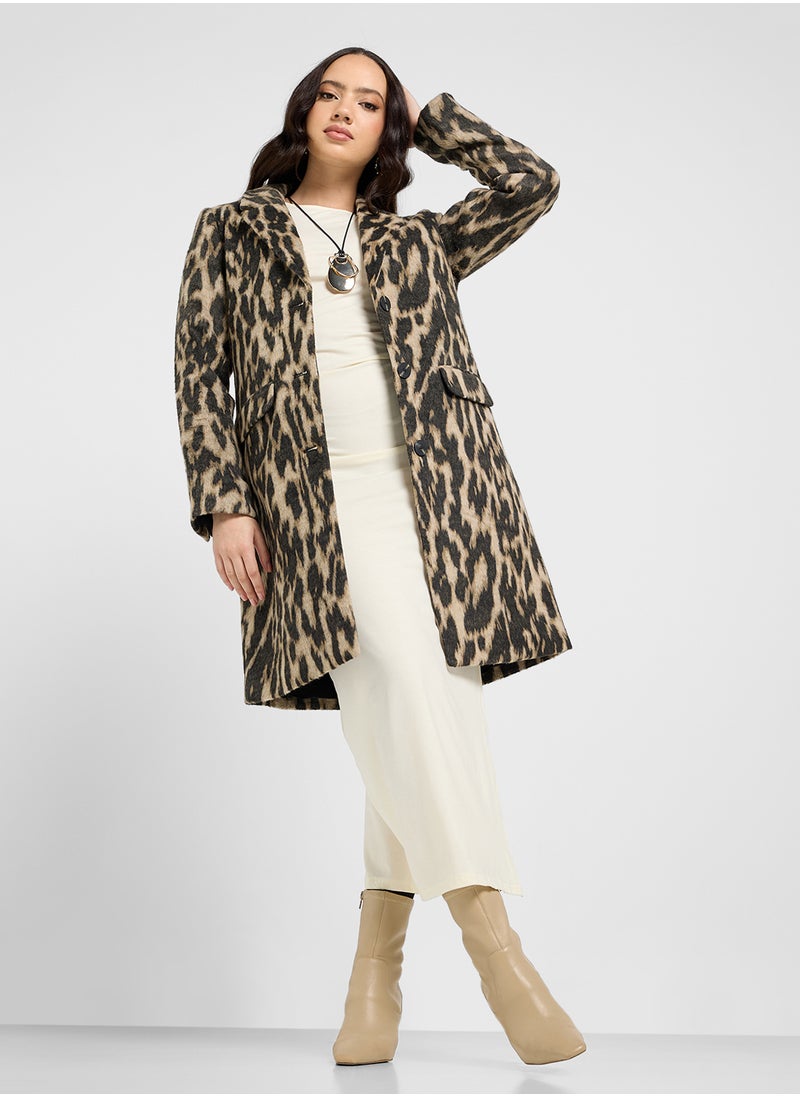 All Over Print Longline Coat