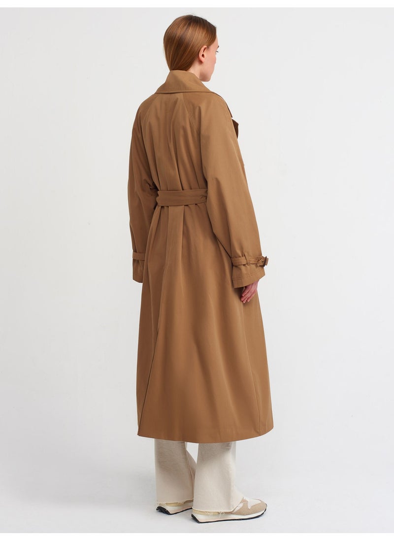 60333 Midi Length Trench Coat-Camel