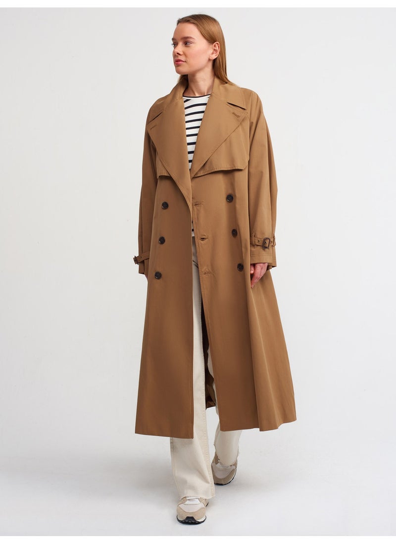 60333 Midi Length Trench Coat-Camel