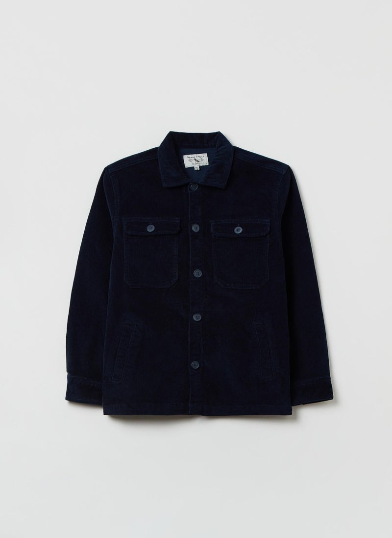 Ovs Boys Corduroy Button Up Jacket