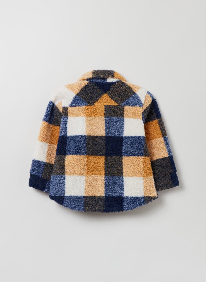 Ovs Boys Sherpa Checked Jacket