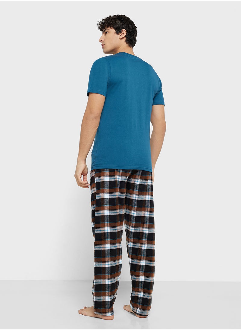 Mens T.Shirt  Check Trouser