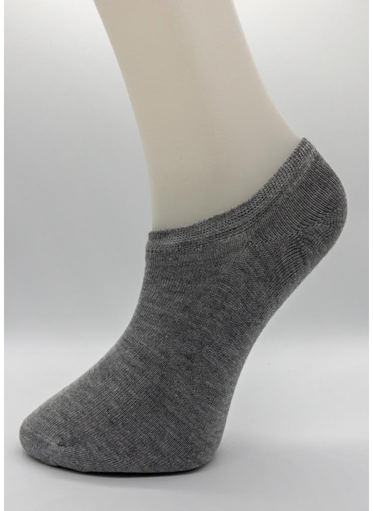 Premium Bamboo 6 Pairs Gray-Navy Blue Seamless Invisible Sneaker Socks