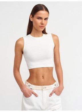 30125 Crop Top-Ecru