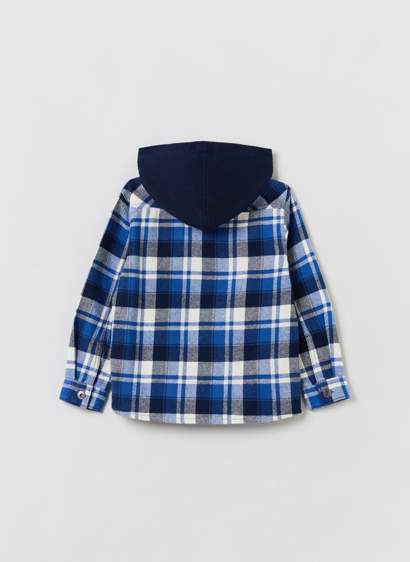 Ovs Boys Checked Hooded Shacket