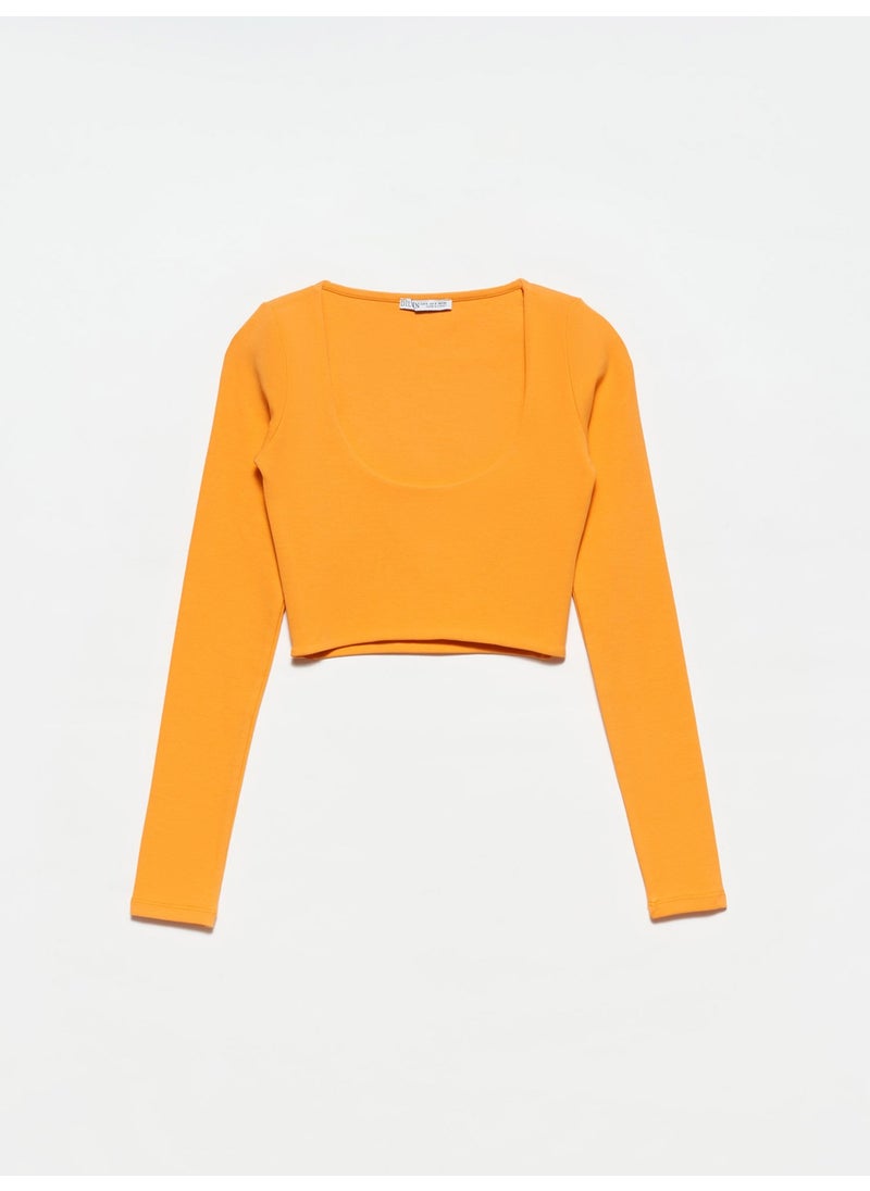 30111 Long Sleeve Top-Orange