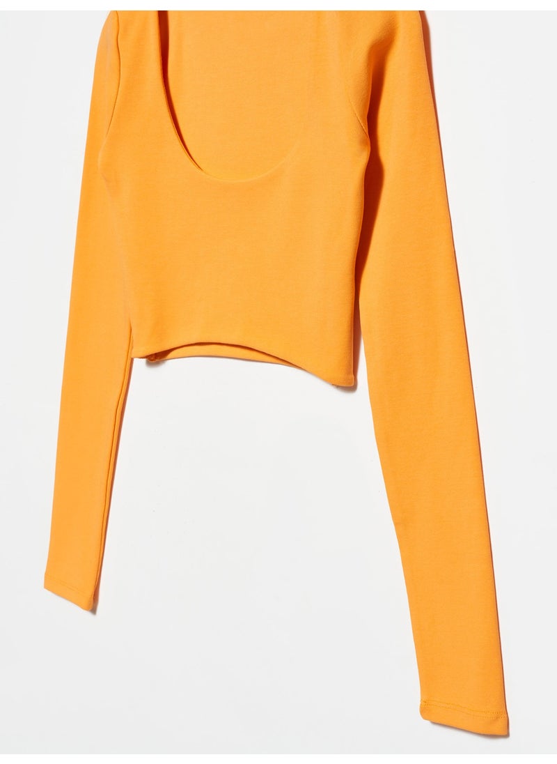 30111 Long Sleeve Top-Orange