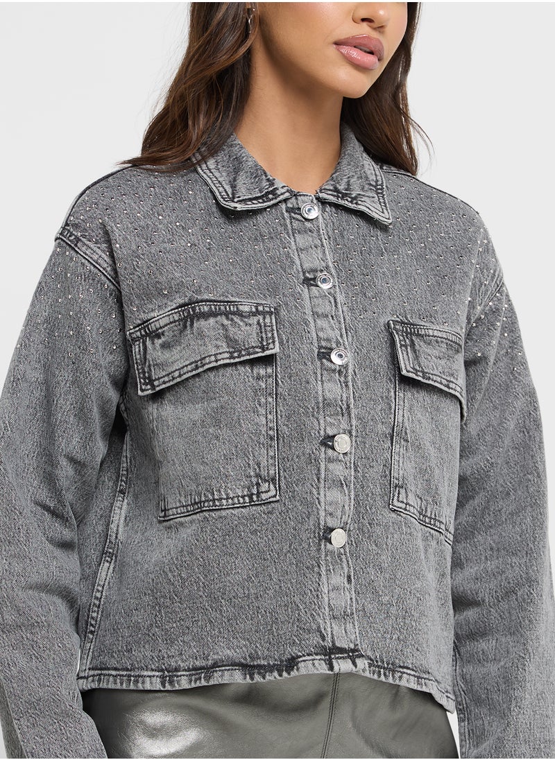 Pocket Detail Denim Shirt