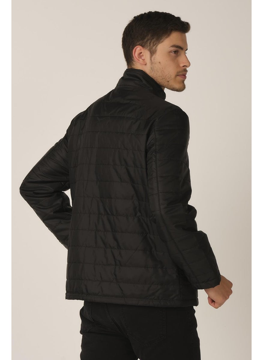 Stand Collar Quilted Coat (E19-78001)