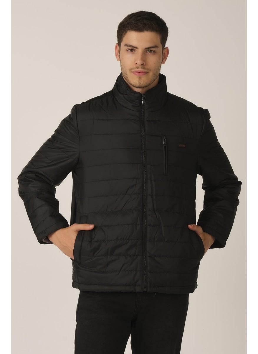 Stand Collar Quilted Coat (E19-78001)