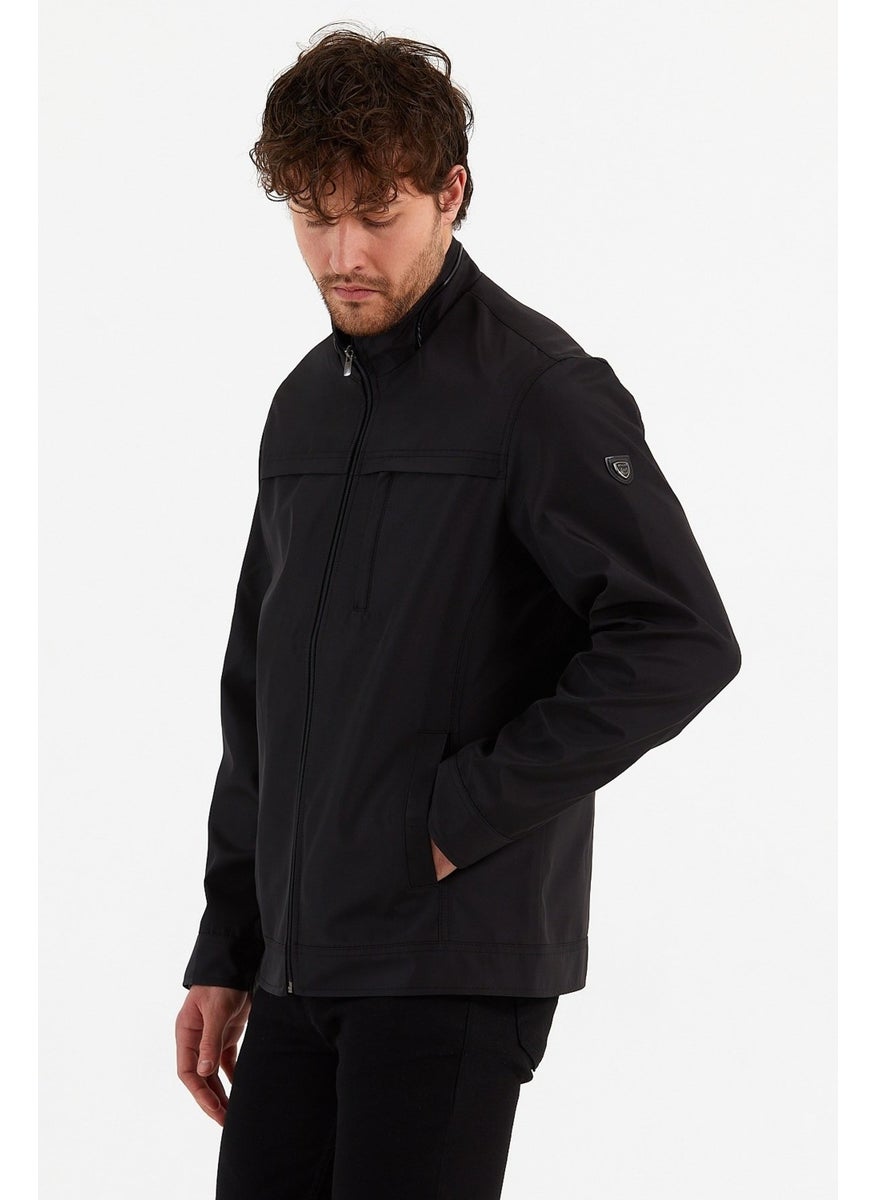 New Season Men's Black Two Inner Pocket Water and Windproof Seasonal & Summer Coat