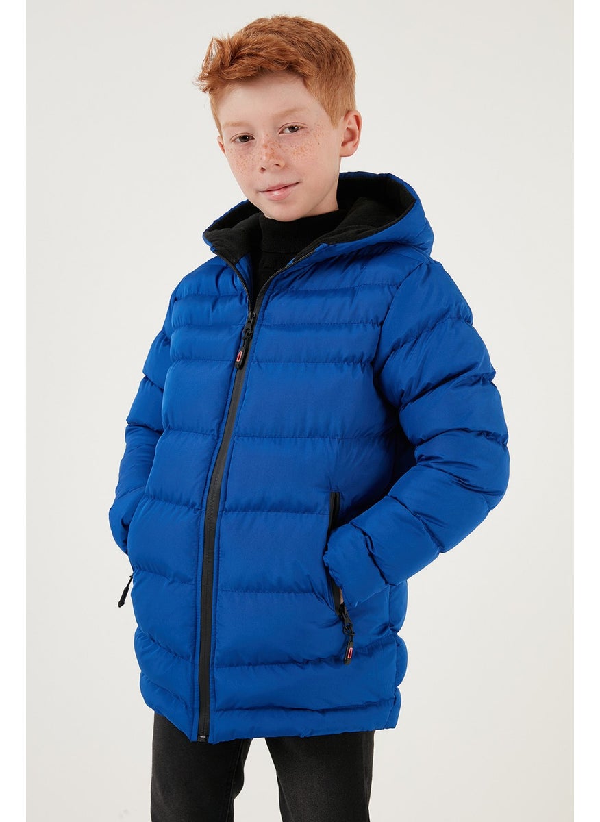 Zippered Pocket Hooded Puffer Coat Boys' Coat 6492324