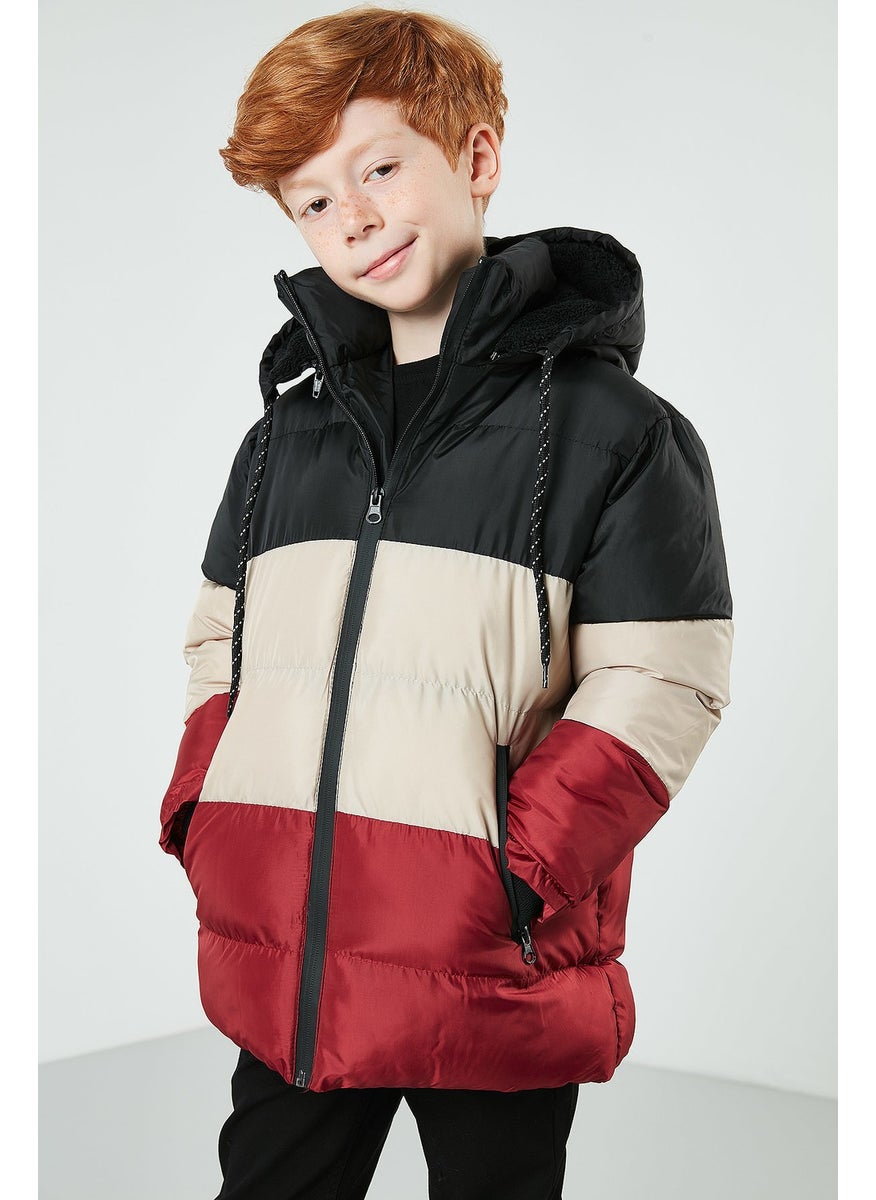 Plush Lined Removable Hooded Puffer Coat Boy's COAT 57611967