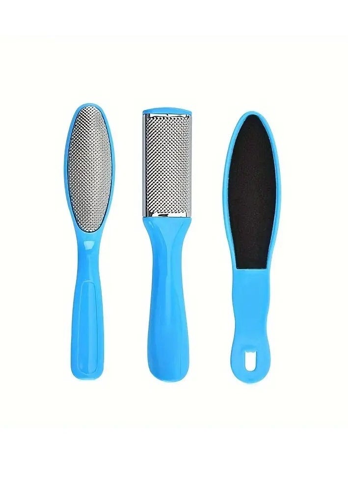 1 Pc Foot Care Set, Stainless Steel Pedicure Tools, Dual-Sided Foot File & Dead Skin Remover, Washable, For Men & Women, Travel & Home Use  Assorted Color