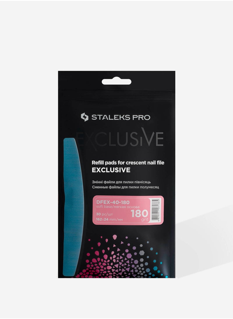 Disposable files for crescent nail file (soft base) - EXCLUSIVE 40 | 180 grit (30 pcs)