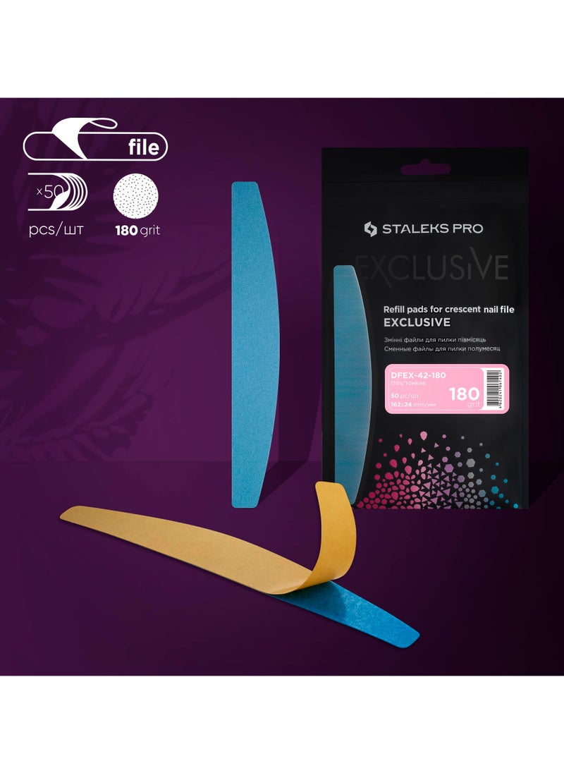 Disposable files for crescent nail file - EXCLUSIVE 42 | 180 grit (50 pcs)