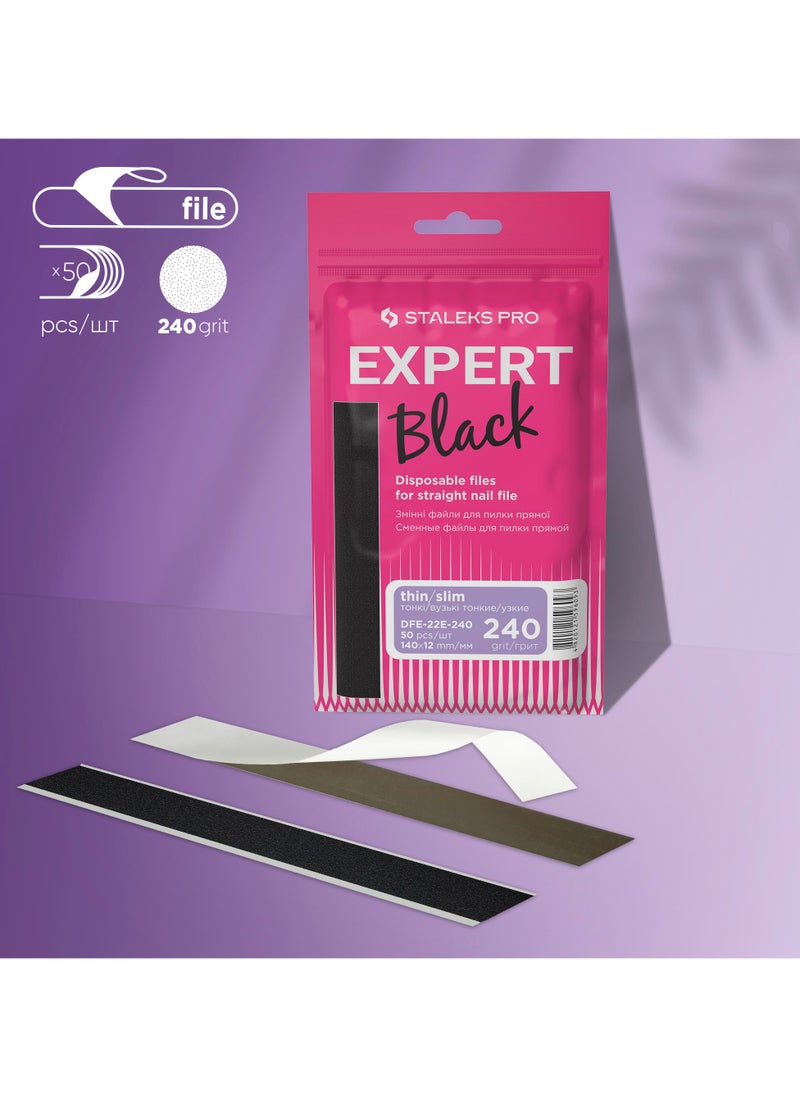 Refill pads for straight nail file thin based - EXPERT 22E | 240 grit