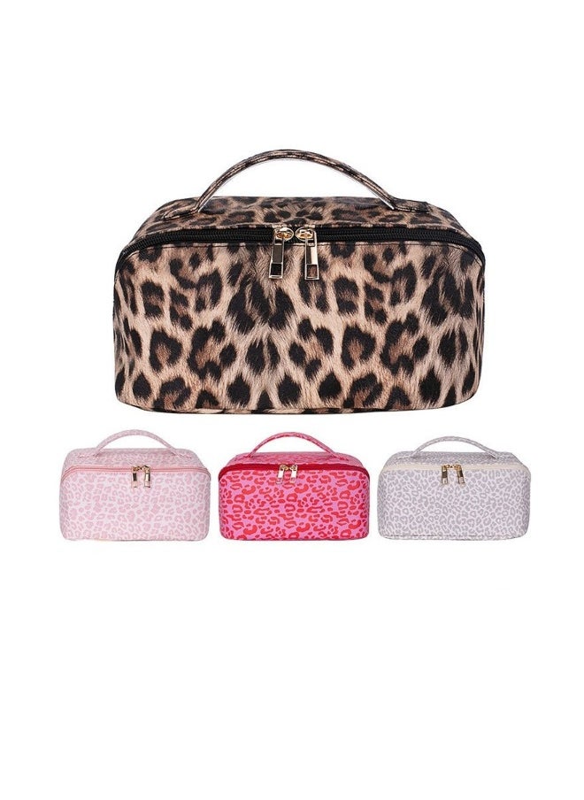 New Retro Leopard Print Large Capacity Portable Storage Bag