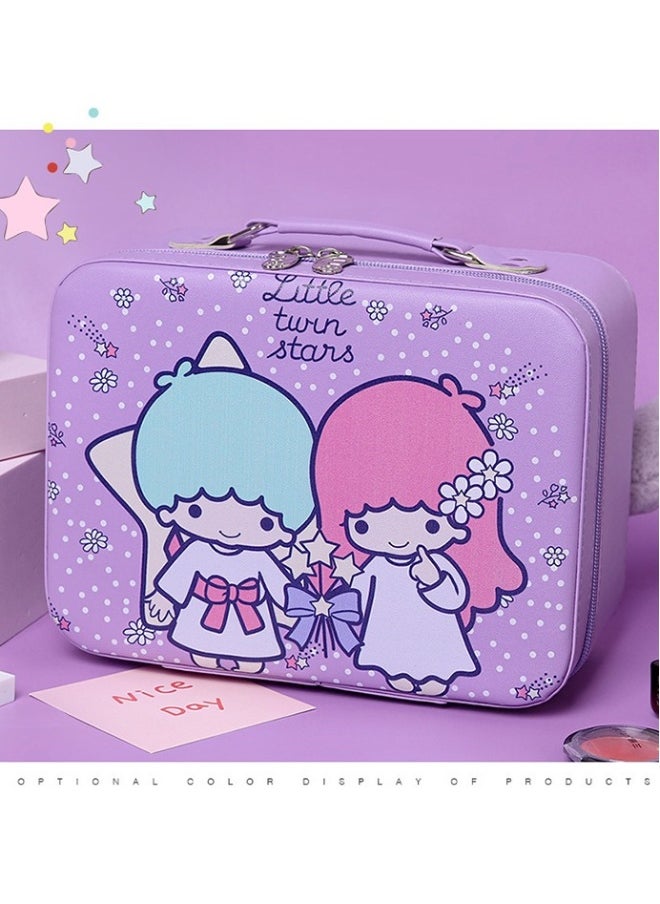 Cute Cartoon Kuromi Makeup Bag Large Capacity Portable Sanrio Makeup Bag