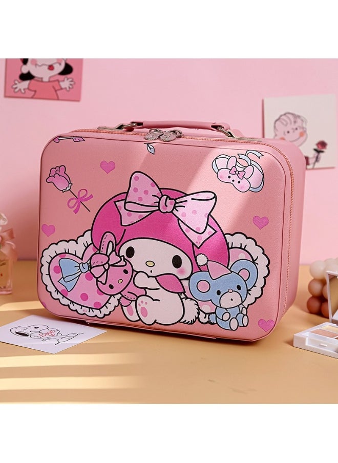 Cute Cartoon Kuromi Makeup Bag Large Capacity Portable Sanrio Makeup Bag