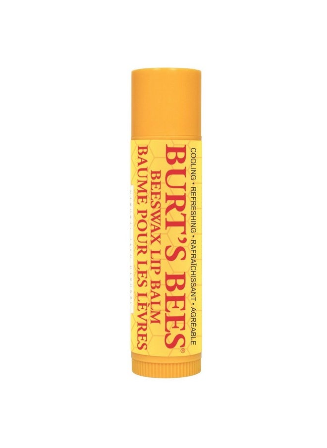 Beeswax Lip Balm With Vitamin E & Peppermint, 0.15-Ounce Tubes (Pack Of 6)