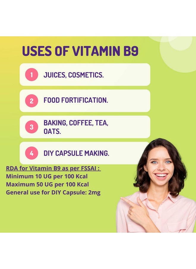 Vitamin B9 Folic Acid Powder 50Gm