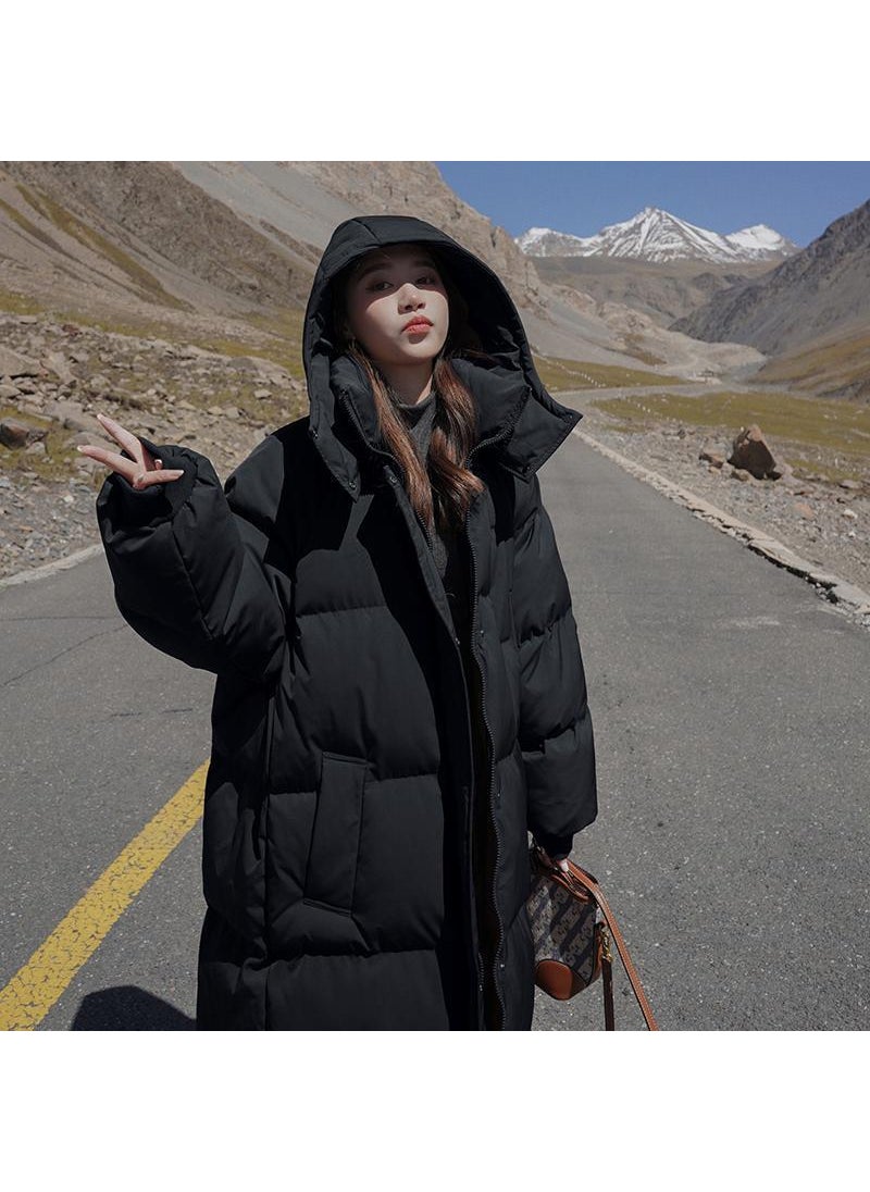 Trendy Thick Puffer Jacket for Winter Black (upgraded and thickened version)