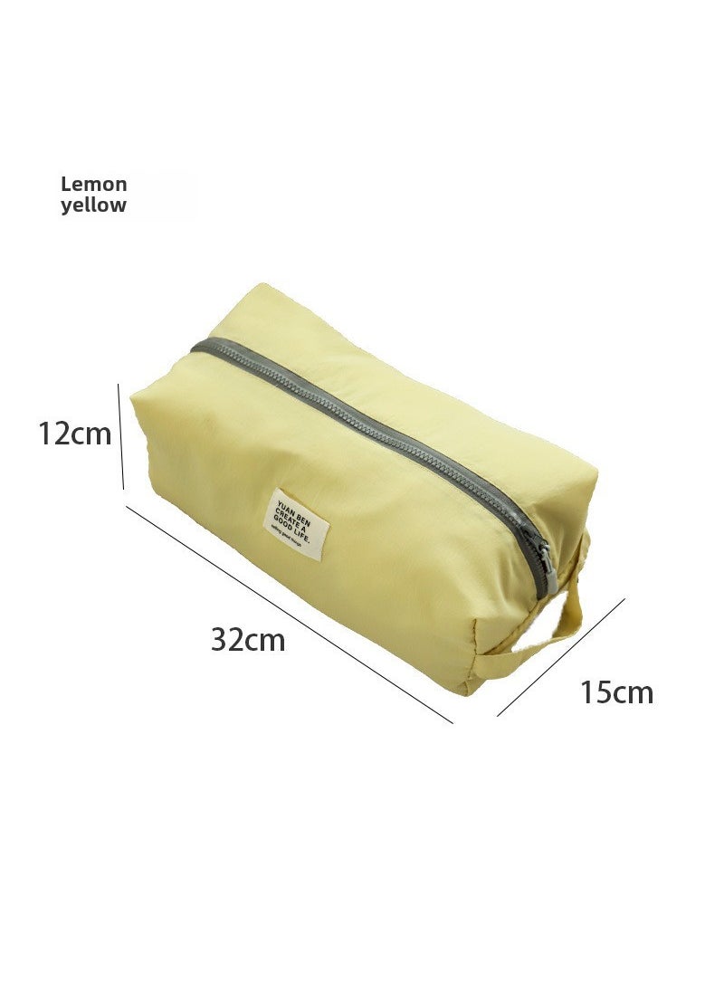 Clothes and Shoes Travel Storage Bag Travel Waterproof Cosmetic Bag Luggage Bag Clothes Packing Bag Underwear Storage Bag Shoe Bag Lemon Yellow