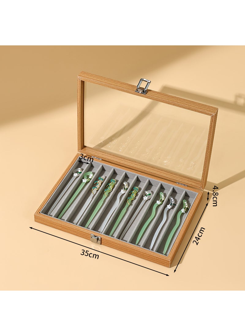 Organizer Rosewood 10-grid hairpin box