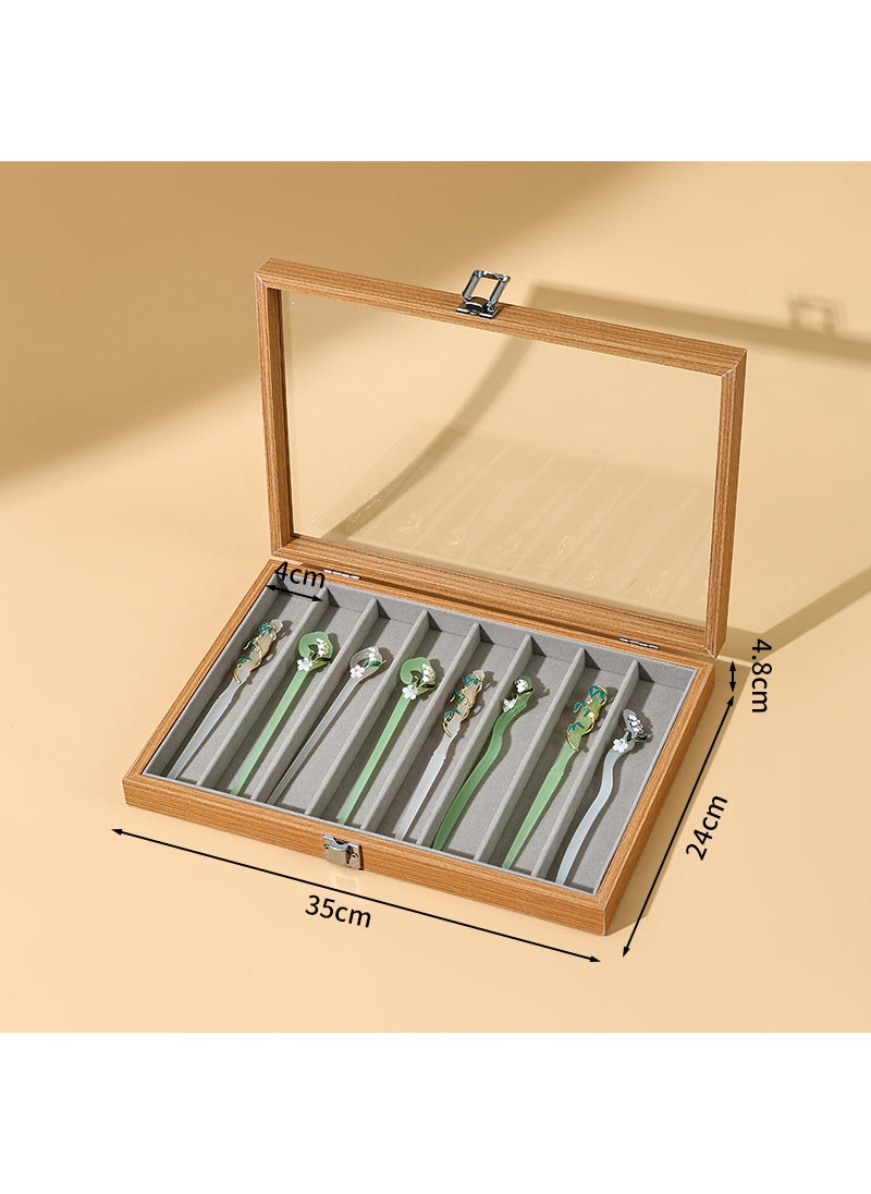 Organizer Rosewood 8-grid hairpin box