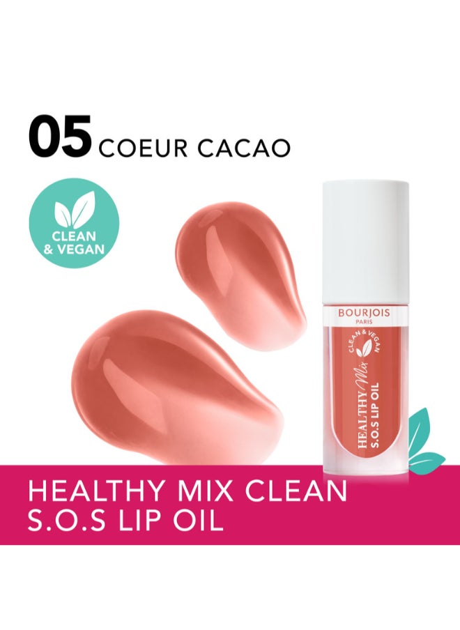 Healthy Mix Clean S.O.S Lip Oil - 05 - Coeur Cacao, 4.5ml