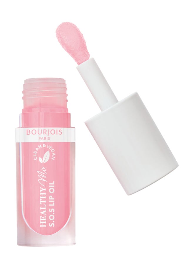 Healthy Mix Clean S.O.S Lip Oil - 01 - Douceur de Rose, 4.5ml