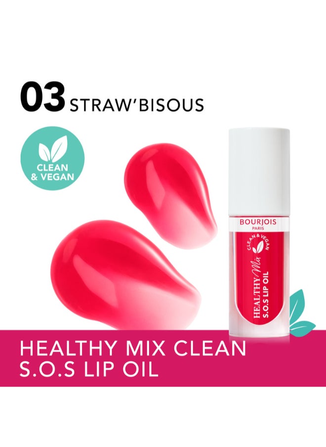 Healthy Mix Clean S.O.S Lip Oil - 03 - Straw’Bisous, 4.5ml