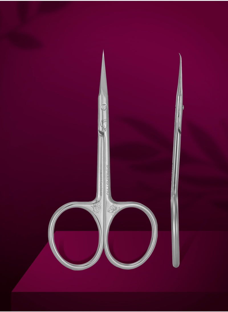 Professional Cuticle Scissors with Hook - EXCLUSIVE 21 | TYPE 2 (magnolia)